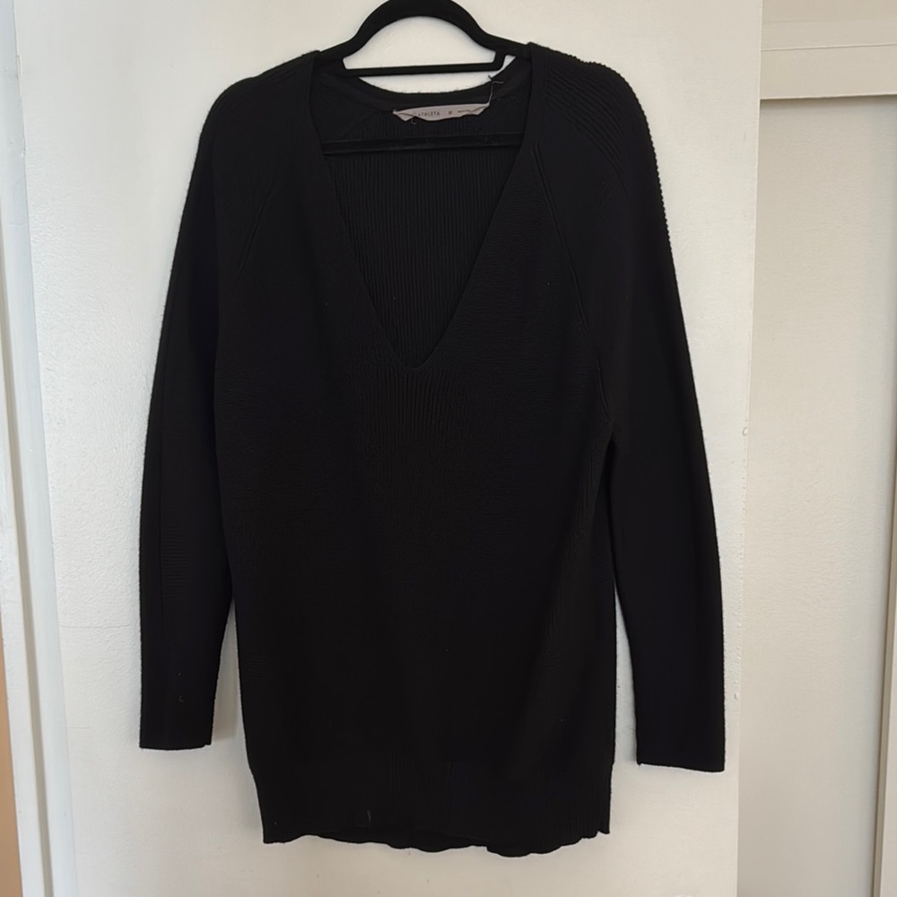 Athleta Black V-Neck Sweater